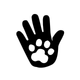 Giving up your dog - black icon